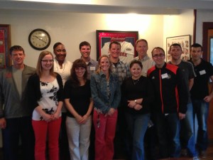 Pre-marathon breakfast in Ashland with our Warrior paint on!